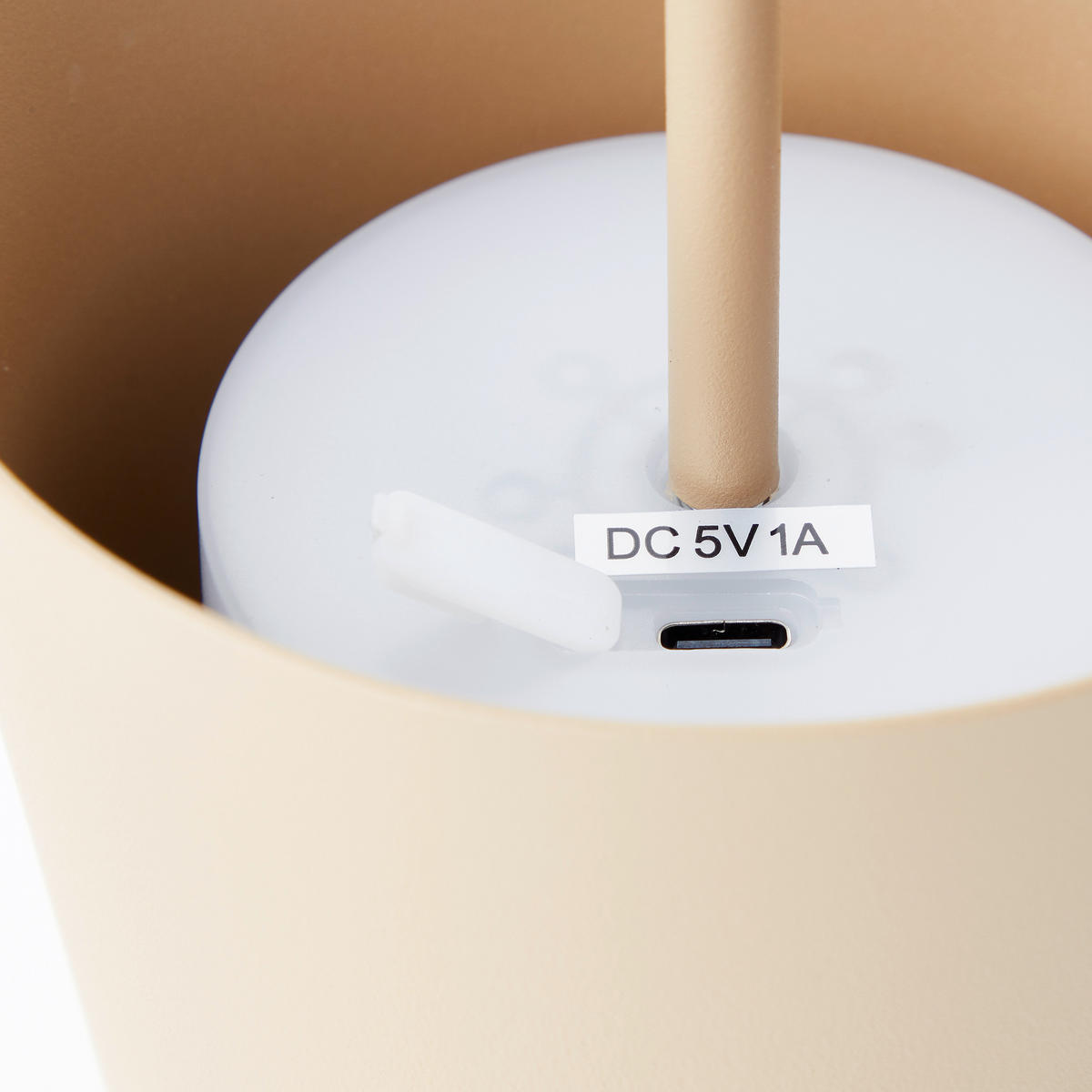 AKKU-TISCHLEUCHTE Kaami 10/37 cm   - Cappuccino, Basics, Kunststoff/Metall (10/37cm) - Brilliant