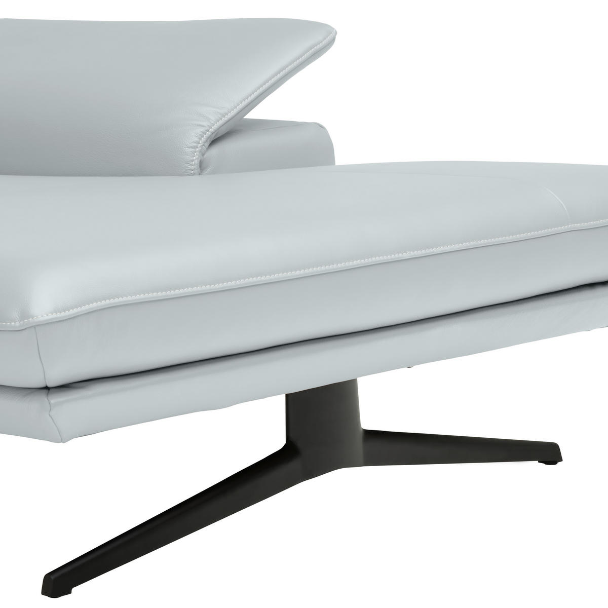 ECKSOFA in Echtleder Hellgrau  239/150 cm  - Beige/Hellgrau, Design, Leder/Metall (239/150cm) - Koinor