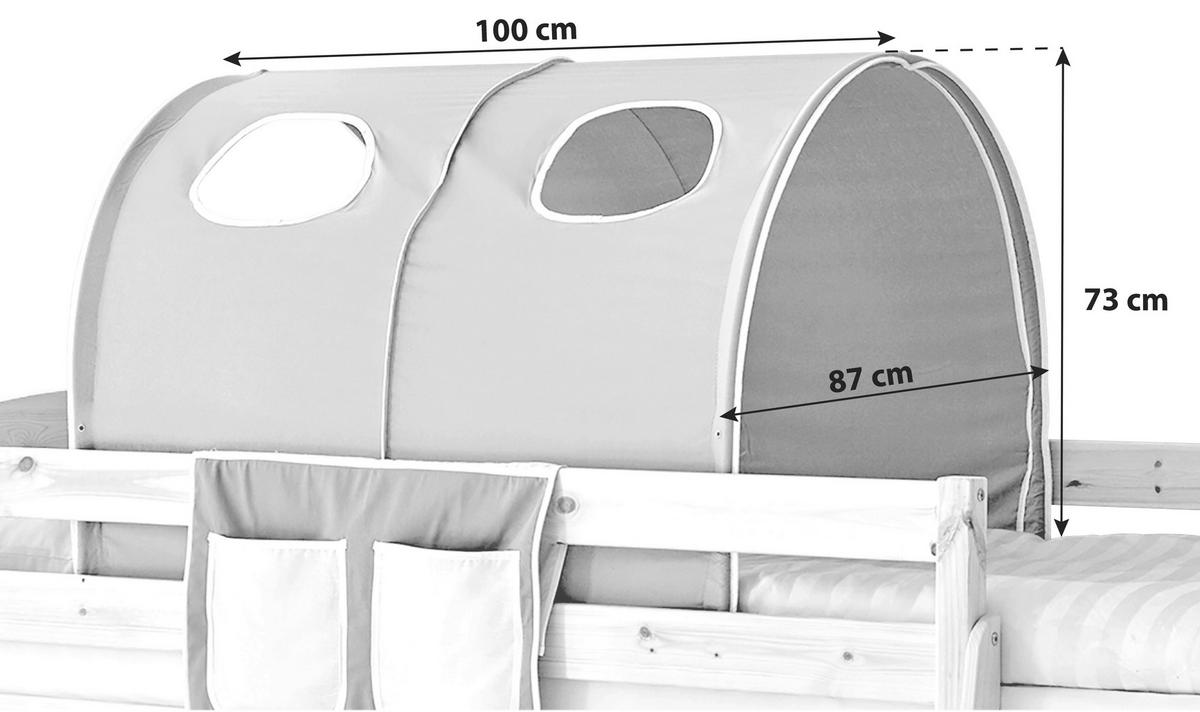 TUNNELSET - Beige/Grün, KONVENTIONELL, Textil/Metall (100/73/87cm) - MID.YOU
