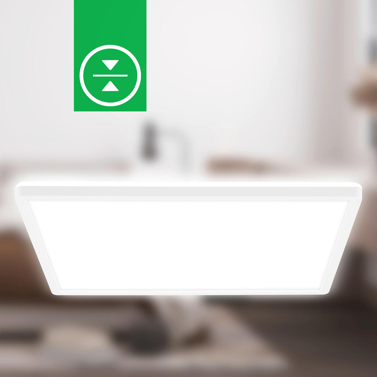 STROPNA LED-SVETILKA  Tava A /3000 lm/4000 K// - bela, Basics, umetna masa (42/42/3cm)
