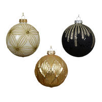 KUGLA ZA JELKU - zlatna, Osnovno, plastika (10cm)