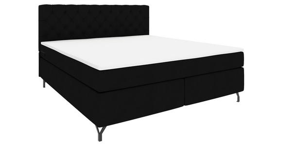 BOXSPRINGBETT 180/200 cm  in Schwarz  - Schwarz, KONVENTIONELL, Textil/Metall (180/200cm) - Carryhome