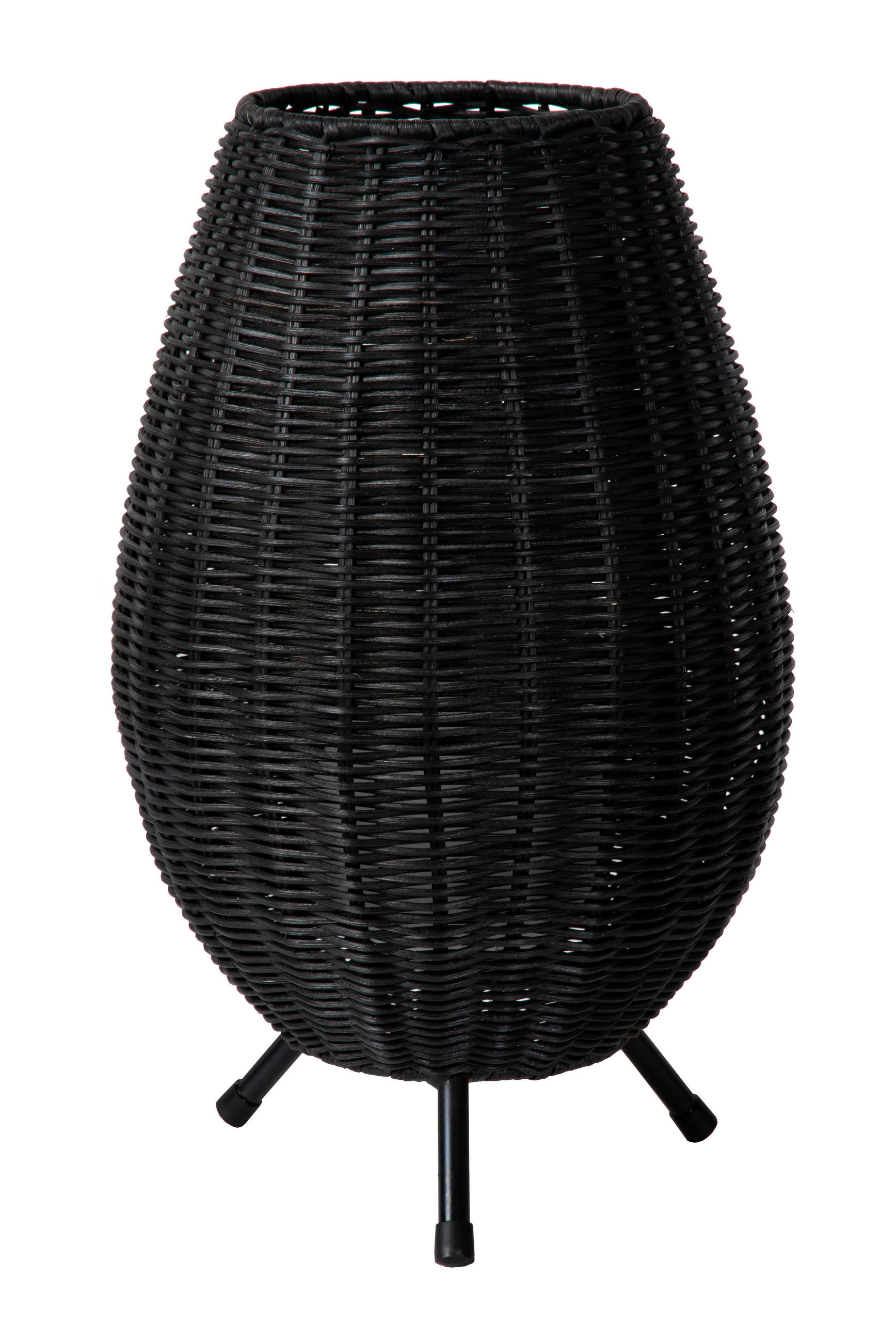 TISCHLEUCHTE COLIN 22/22/36 cm   - Messingfarben/Schwarz, Natur, Naturmaterialien/Metall (22/22/36cm) - Lucide