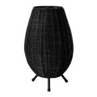 TISCHLEUCHTE COLIN 22/22/36 cm   - Messingfarben/Schwarz, Natur, Naturmaterialien/Metall (22/22/36cm) - Lucide