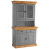 BUFFET 108/197/45 cm  in Grau, Laugenfarbig  - Laugenfarbig/Grau, ROMANTIK / LANDHAUS, Glas/Holz (108/197/45cm) - Boxxx