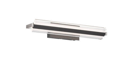 LED-WANDLEUCHTE Paros   - Schwarz/Nickelfarben, Design, Kunststoff/Metall (8/35/12cm) - Fischer & Honsel