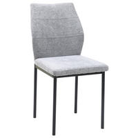 STUHL Samt Grau  - Schwarz/Grau, Design, Textil/Metall (44/88/57cm) - Carryhome