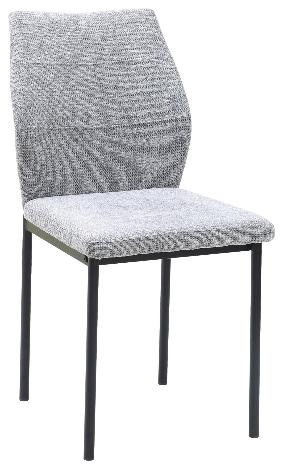 STUHL Samt Grau  - Schwarz/Grau, Design, Textil/Metall (44/88/57cm) - Carryhome