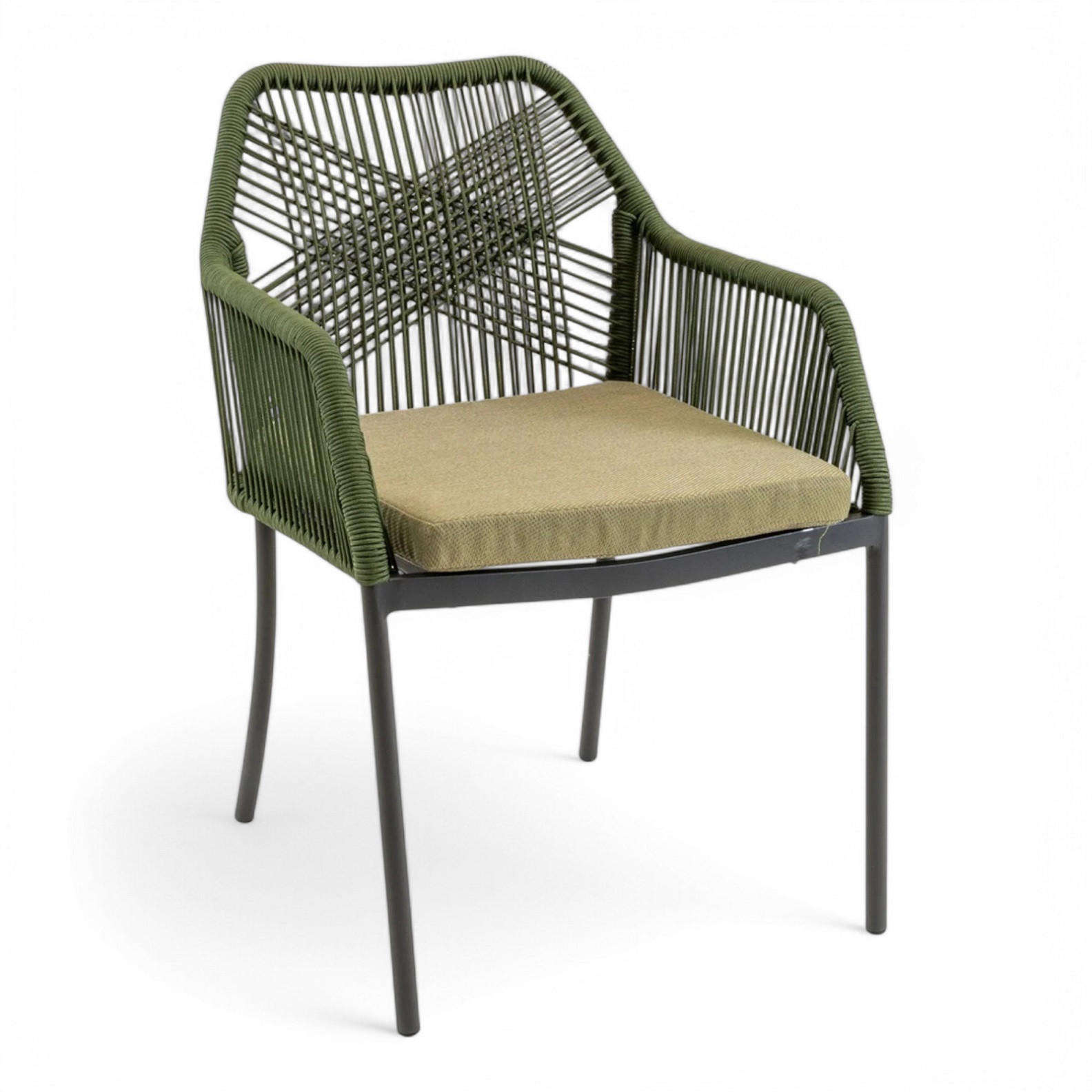 STAPELSTUHL Aluminium Anthrazit, Olivgrün, Waldgrün  - Waldgrün/Anthrazit, MODERN, Kunststoff/Textil (56/79/62cm) - Ambia Garden