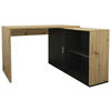 SCHREIBTISCHKOMBINATION Schwarz, Eiche Artisan  - Schwarz/Eiche Artisan, KONVENTIONELL, Holzwerkstoff (119/124/75cm) - MID.YOU