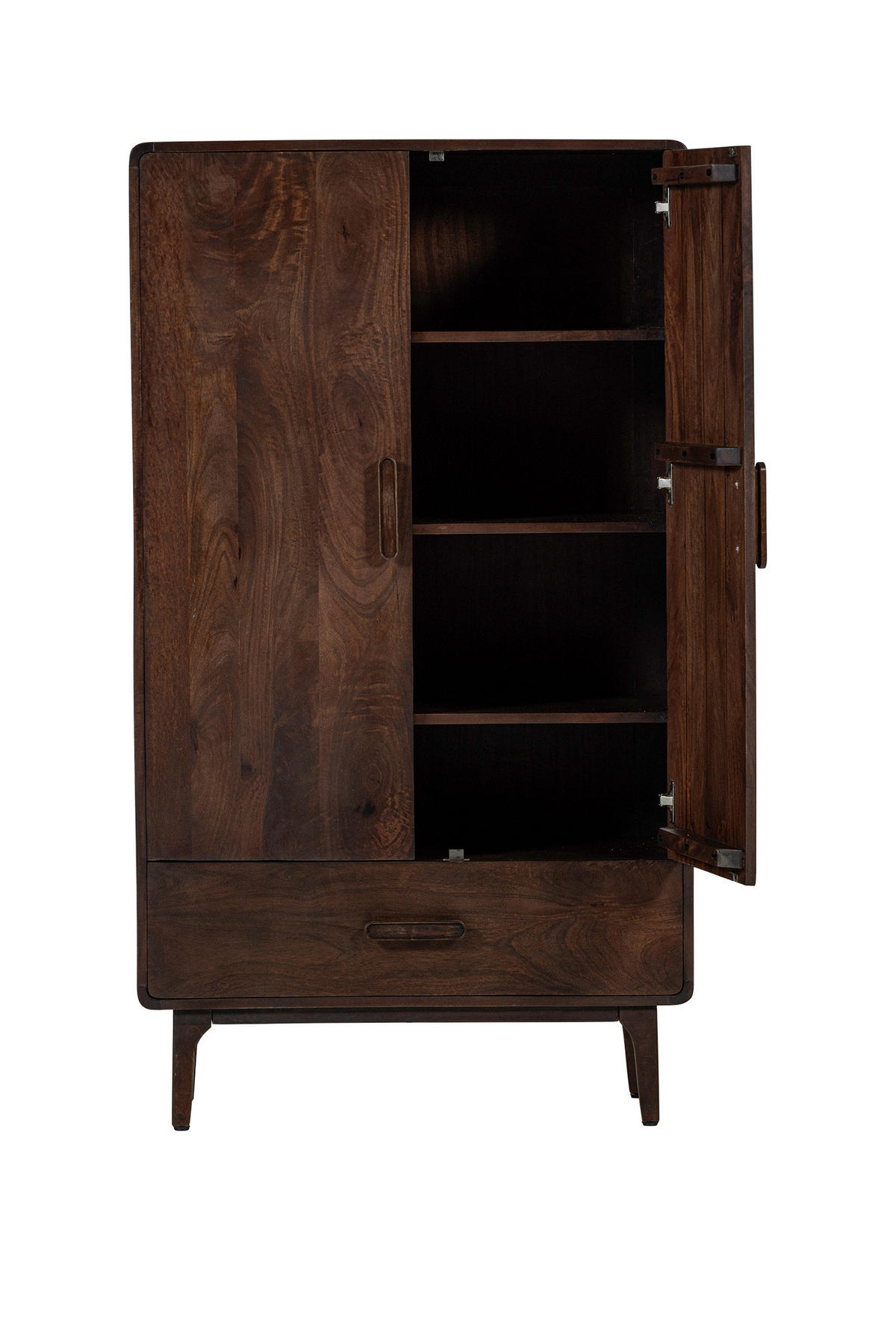 SCHRANK in Dunkelbraun  - Dunkelbraun/Braun, Design, Holz/Metall (85/150/35cm) - Livetastic