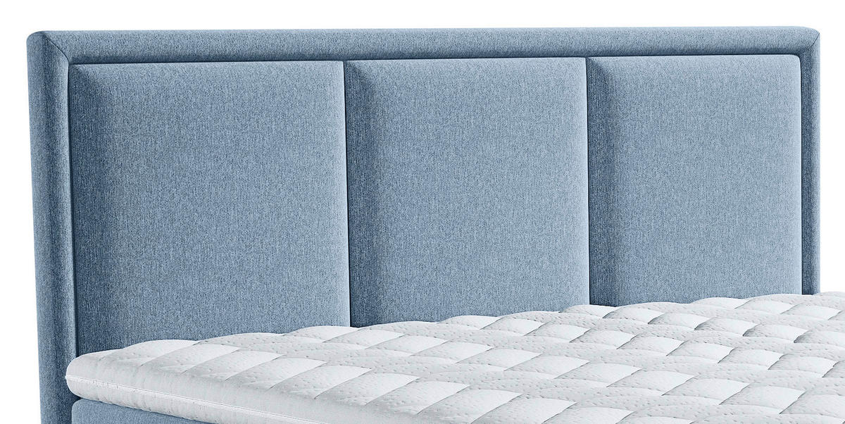 BOXSPRINGBETT 200/200 cm  in Blau  - Blau, Design, Holzwerkstoff/Kunststoff (200/200cm) - MID.YOU