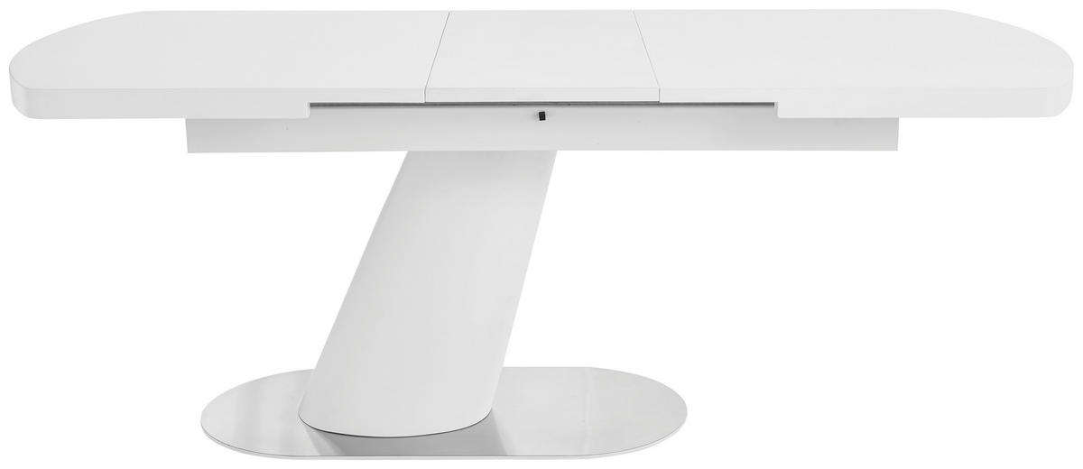 STOL ZA BLAGOVAONICU  bijela, boje oplemenjenog čelika  metal, drvni materijal      - bijela/boje oplemenjenog čelika, Moderno, drvni materijal/metal (160-200/90/76cm) - Livetastic