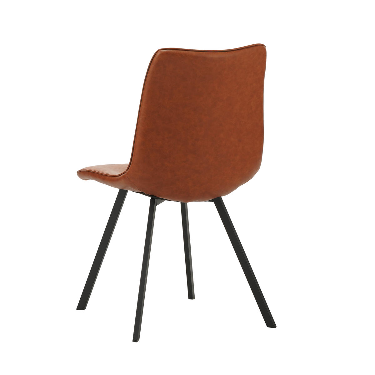 SADA STOLIČIEK 2 kus - čierna/koňaková, Modern, kov/textil (45,5/89,5/60cm) - MID.YOU
