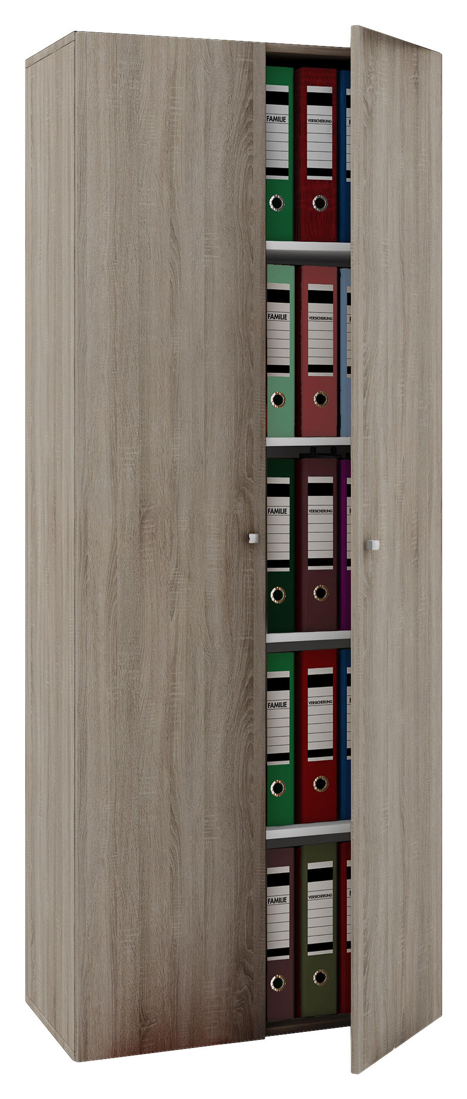 MEHRZWECKSCHRANK 70/178/40 cm  in Eichefarben  - Eichefarben/Silberfarben, Basics, Holzwerkstoff/Kunststoff (70/178/40cm) - MID.YOU