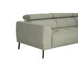 ECKSOFA  in Chenille Creme  280/205 cm  - Creme/Schwarz, Design, Textil/Metall (280/205cm) - Xora