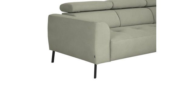 ECKSOFA  in Chenille Creme  280/205 cm  - Creme/Schwarz, Design, Textil/Metall (280/205cm) - Xora