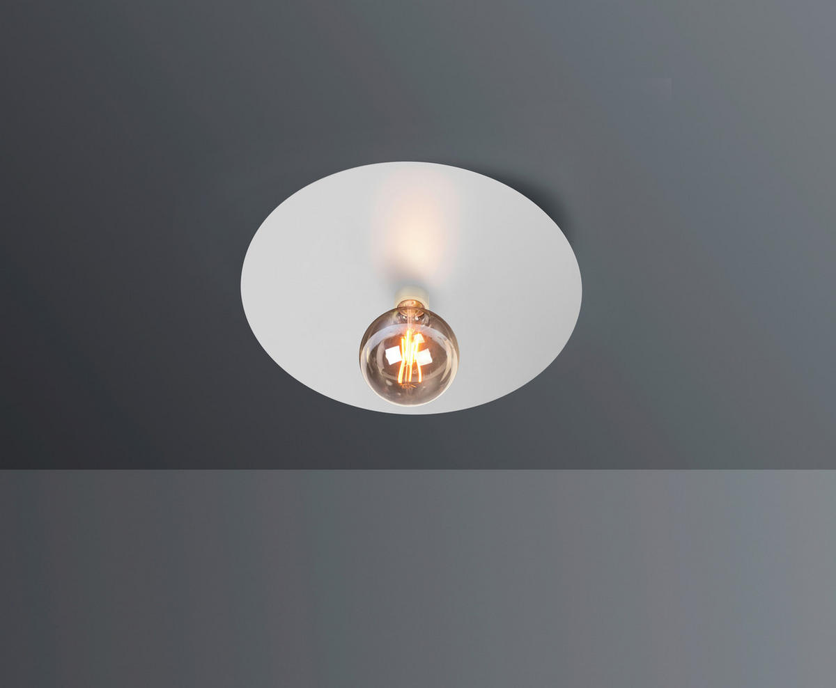 DECKENLEUCHTE Chio 34/6,5 cm   - Weiß, Basics, Metall (34/6,5cm) - BOPP