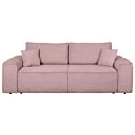 SCHLAFSOFA  mit Rücken echt, Armteil links, Armteil rechts Cord Altrosa  - Schwarz/Altrosa, Design, Kunststoff/Textil (261/95/108cm) - Xora