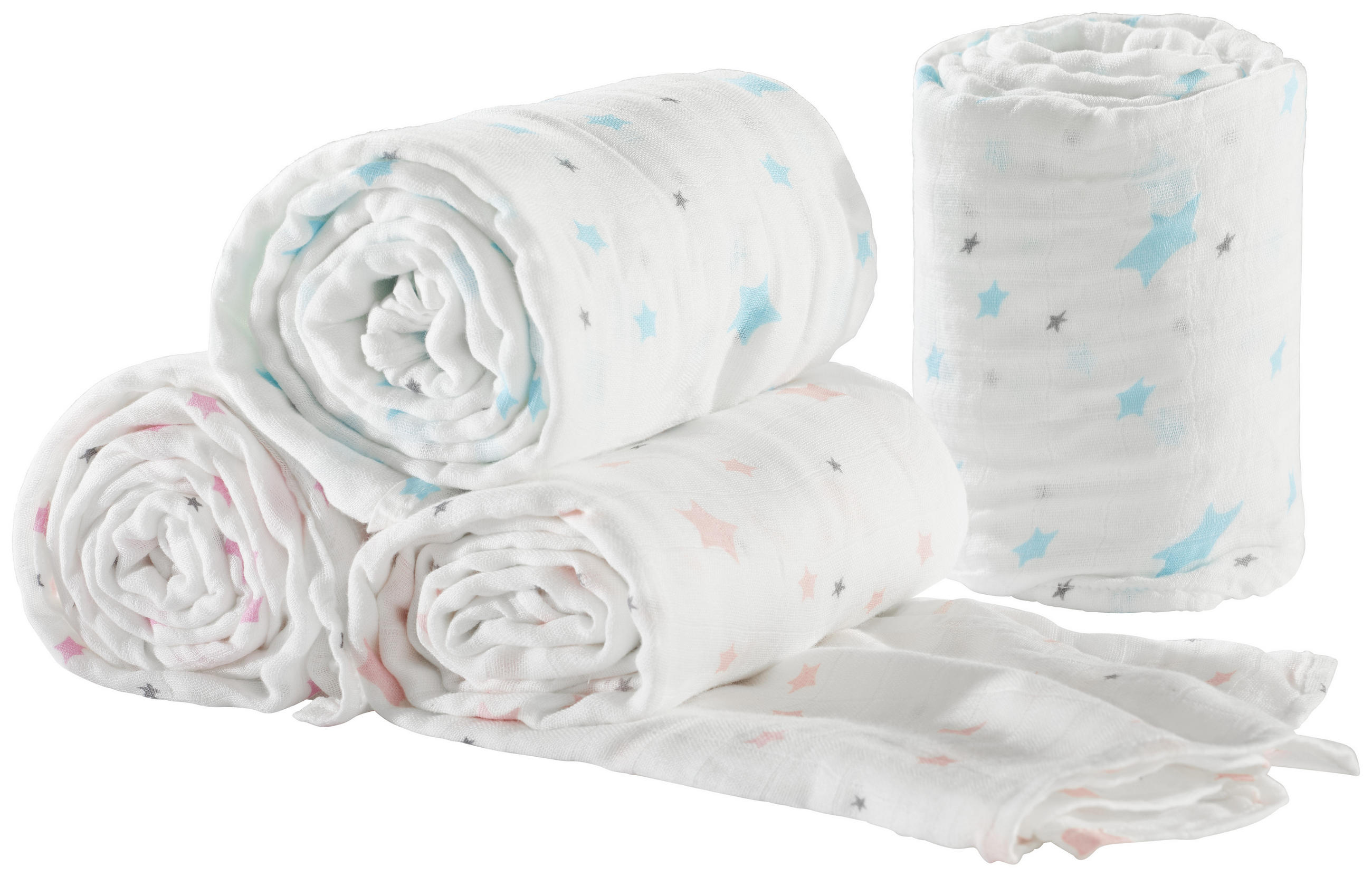 LÁTKOVÁ PLENKA - bílá/tyrkysová, Basics, textil (120/120cm) - My Baby Lou