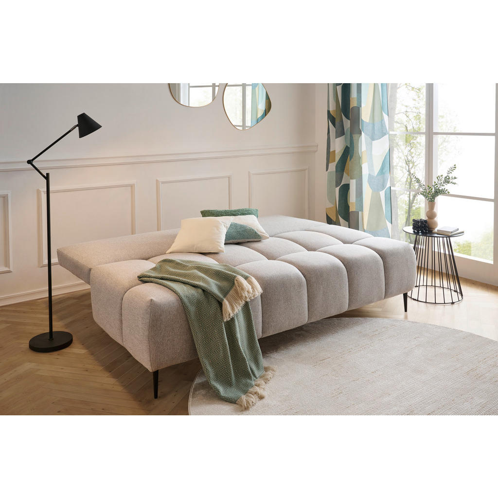 Thumbnail - Mid.you Schlafsofa, Grau, Textil, 2-Sitzer, Füllung: Hohlfaser,Hohlfaser, 204x90x95 cm, Liegefunktion, Wohnzimmer, Sofas...