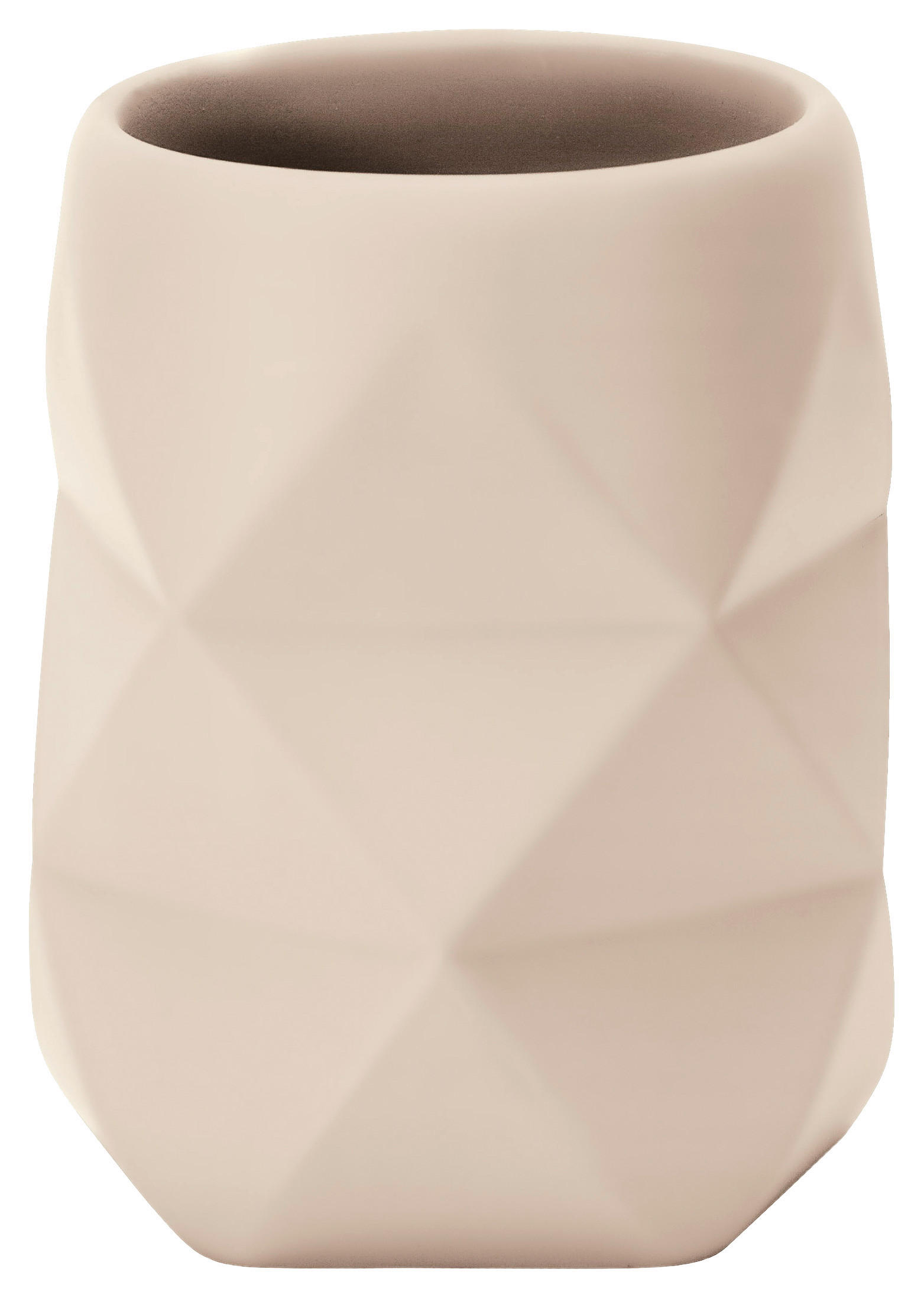 ZAHNPUTZBECHER CRACKLE  - Sandfarben/Beige, KONVENTIONELL, Kunststoff (8/10cm) - Kleine Wolke