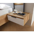 BETTANLAGE 180/200 cm  in Graphitfarben, Eichefarben, Hellgrau  - Eichefarben/Hellgrau, Design, Holz/Holzwerkstoff (180/200cm) - Xora