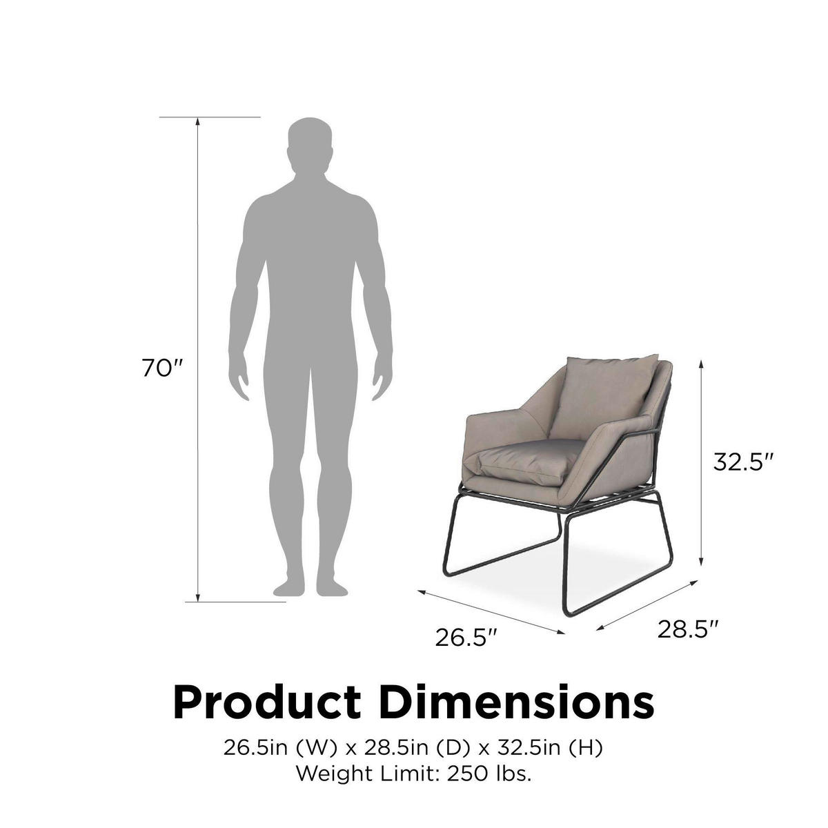 STUHL  in Stahl Velours  - Schwarz/Grau, Design, Textil/Metall (71/81/66cm) - MID.YOU