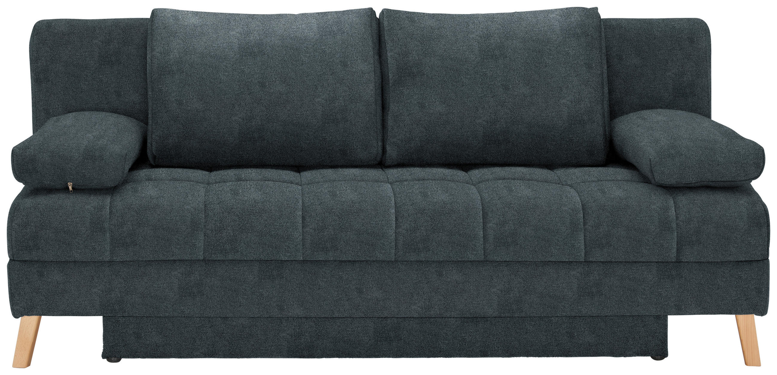 SCHLAFSOFA in Webstoff Anthrazit  - Anthrazit/Naturfarben, KONVENTIONELL, Holz/Textil (195/90/90cm) - Cantus