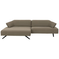 ECKSOFA in Struktur Beige  165/276 cm  - Anthrazit/Beige, Design, Textil/Metall (165/276cm) - Himolla