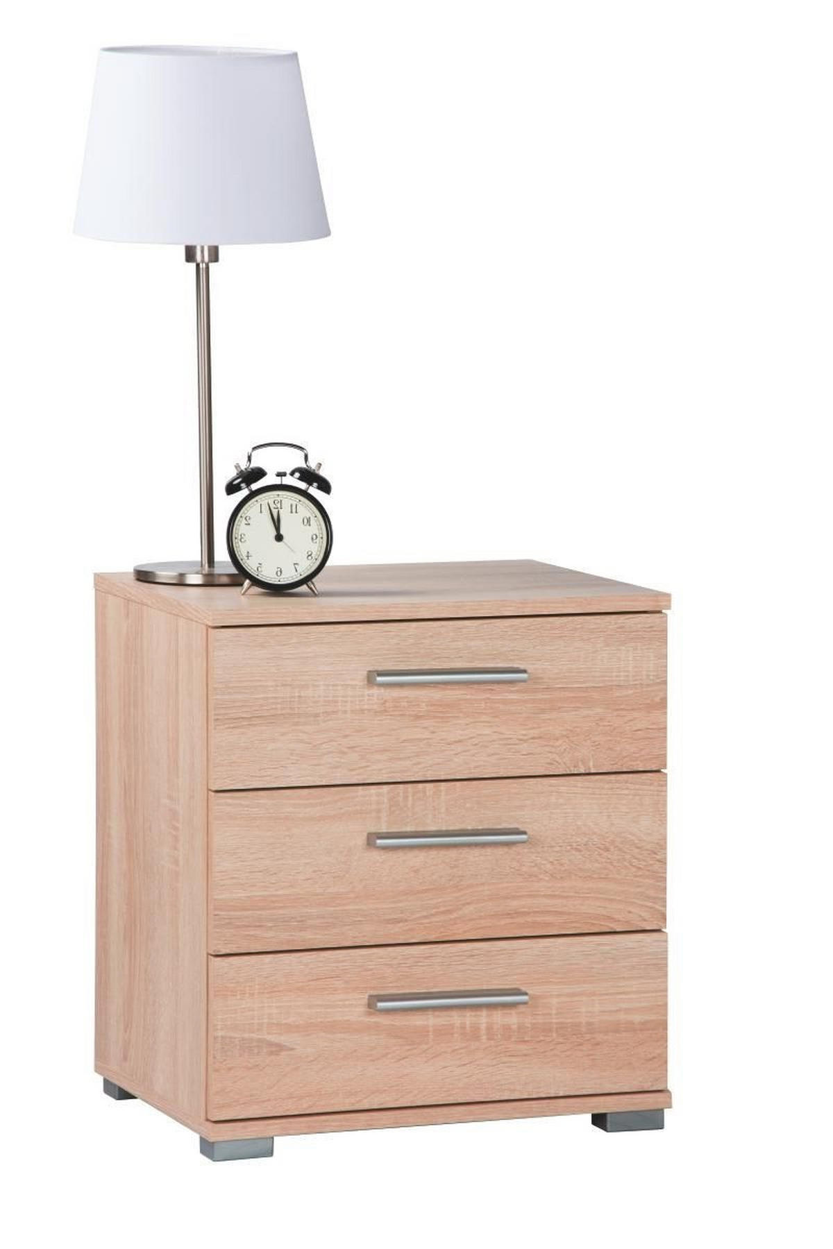 NOĆNI ORMARIĆ hrast Sonoma   - boje aluminija/hrast Sonoma, Konvencionalno, drvni materijal/plastika (45/50/34cm) - Ti'me