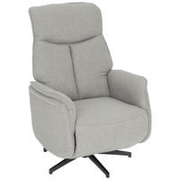 FERNSEHSESSEL  mit Flachgewebe Grau  - Schwarz/Grau, Design, Textil/Metall (71/105/85cm) - MID.YOU