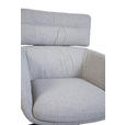 ARMLEHNSTUHL  Sitzfläche 360° drehbar, Stoffauswahl Webstoff  Grau, Schwarz  - Schwarz/Grau, Design, Textil/Metall (62/92/66cm) - Dieter Knoll