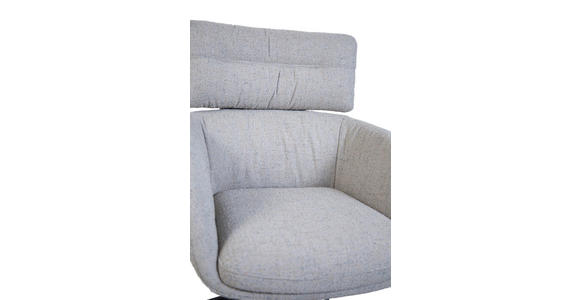 ARMLEHNSTUHL  Sitzfläche 360° drehbar, Stoffauswahl Webstoff  Grau, Schwarz  - Schwarz/Grau, Design, Textil/Metall (62/92/66cm) - Dieter Knoll