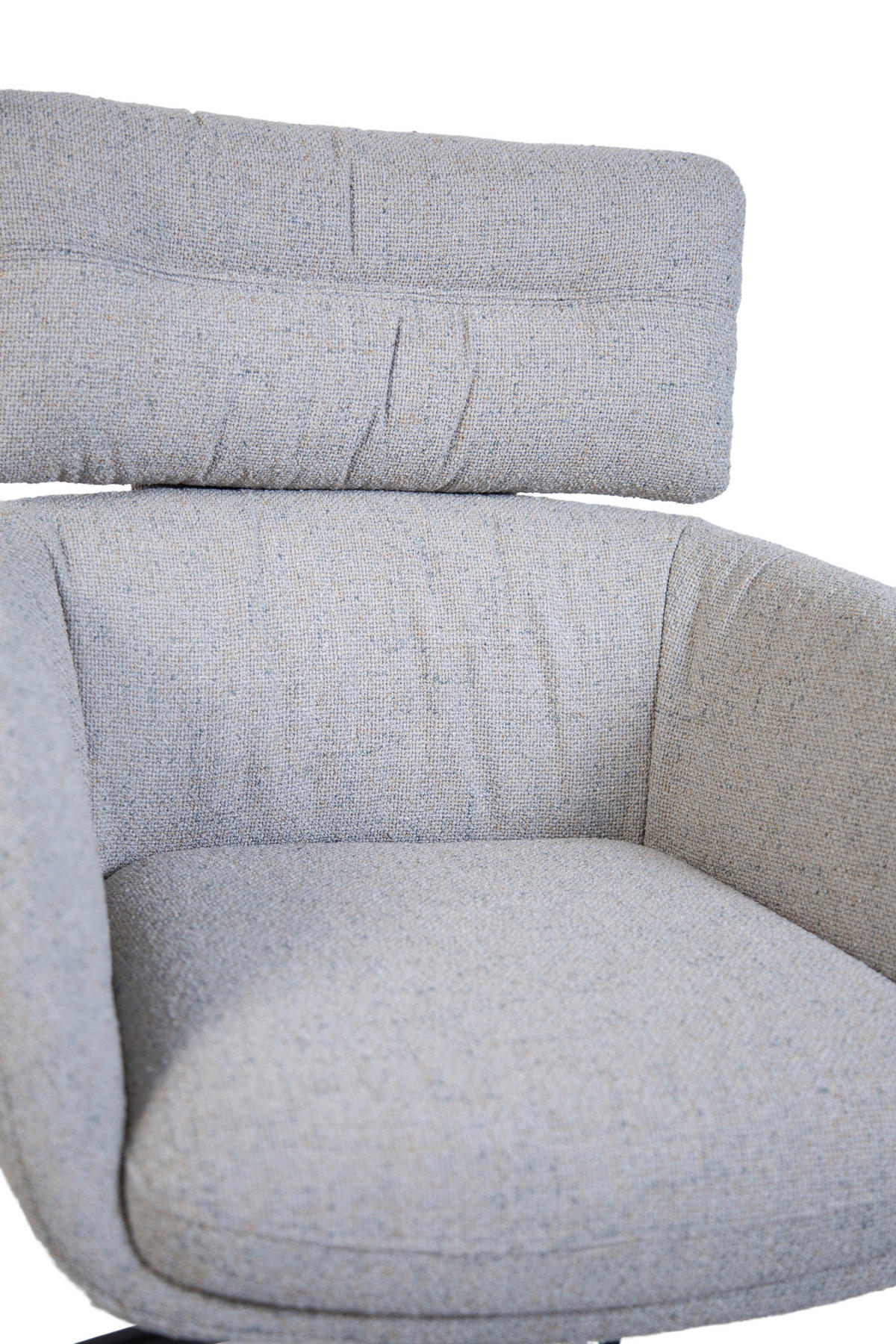 NASLANJAČ, kovina, tekstil siva, črna  - črna/siva, Design, kovina/tekstil (62/92/66cm) - Dieter Knoll