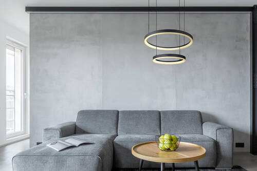 LED-HÄNGELEUCHTE 66,5/60/150 cm   - Goldfarben/Opal, Design, Kunststoff/Metall (66,5/60/150cm) - Globo