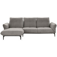 ECKSOFA in Webstoff Grau  182/277 cm  - Schwarz/Grau, Natur, Textil (182/277cm) - Valnatura