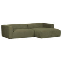 ECKSOFA in Chenille Waldgrün  - Waldgrün/Schwarz, Design, Kunststoff/Textil (280/175cm) - Landscape