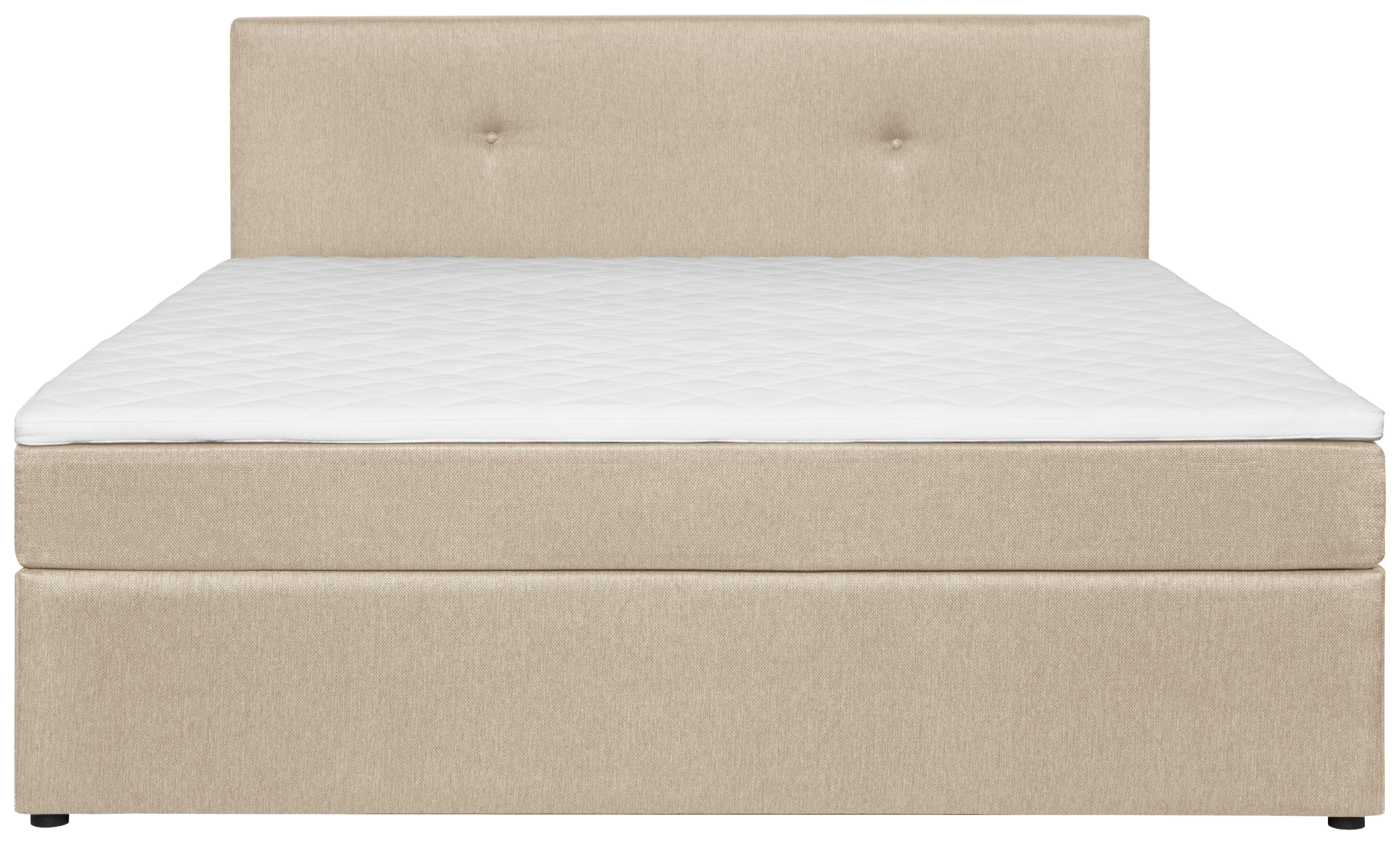 BOX KREVET    180/200 cm  - boje pijeska/crna, Konvencionalno, drvo/tekstil (180/200cm) - P & B