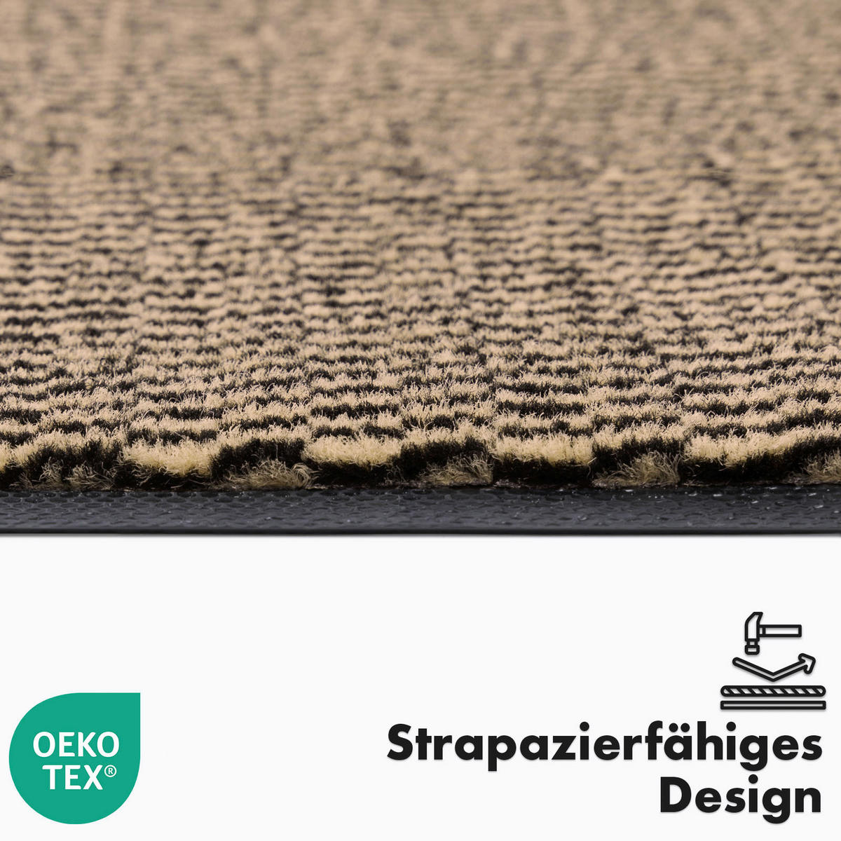 SCHMUTZFANGMATTE - Beige, Basics, Kunststoff/Textil (90/150cm) - Floordirekt
