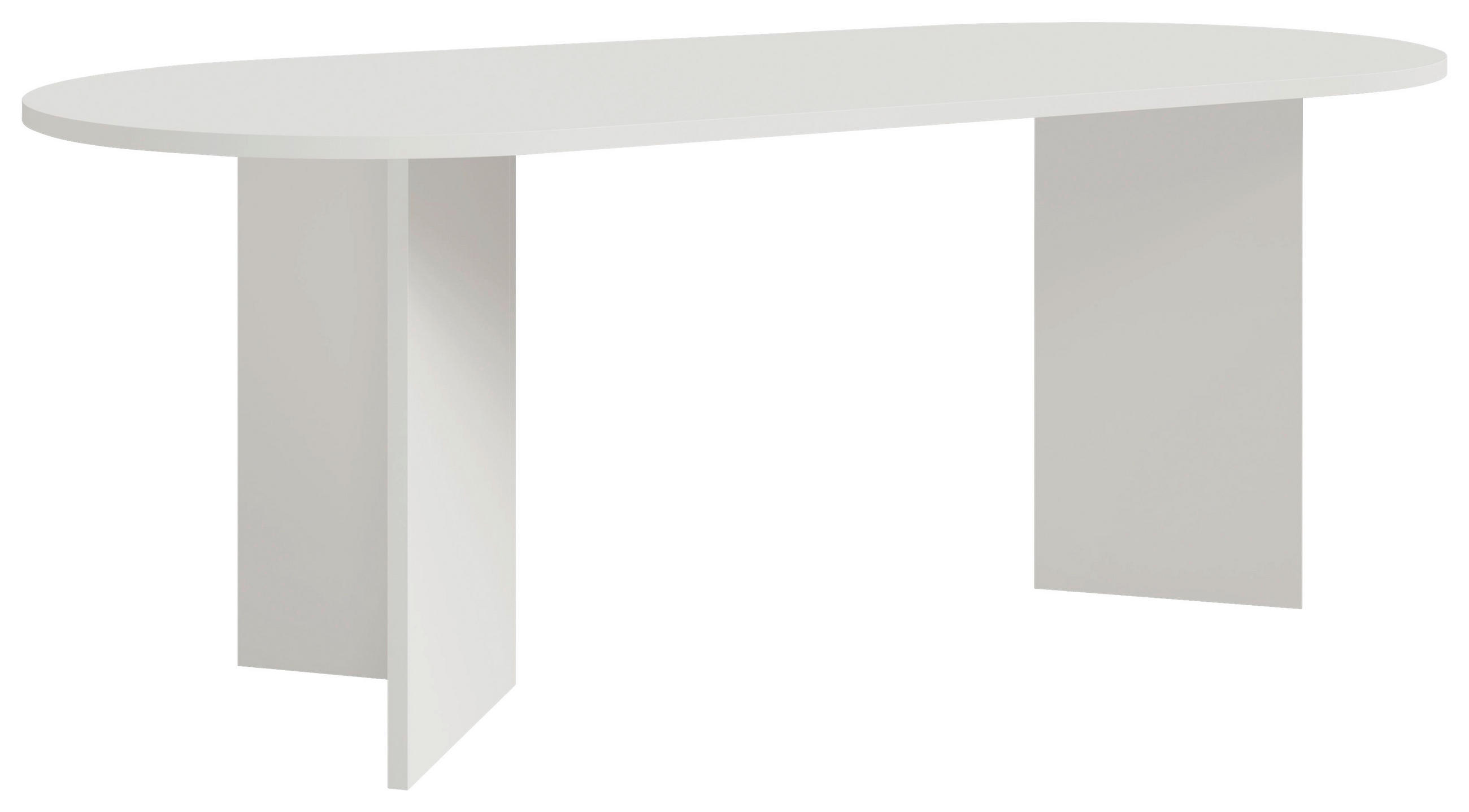 ESSTISCH Weiß oval   - Weiß, Design, Holzwerkstoff (223,6/90/75cm) - Lomoco