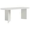ESSTISCH Weiß oval   - Weiß, Design, Holzwerkstoff (203,6/90/75cm) - Lomoco
