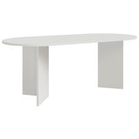ESSTISCH Weiß oval   - Weiß, Design, Holzwerkstoff (223,6/90/75cm) - Lomoco