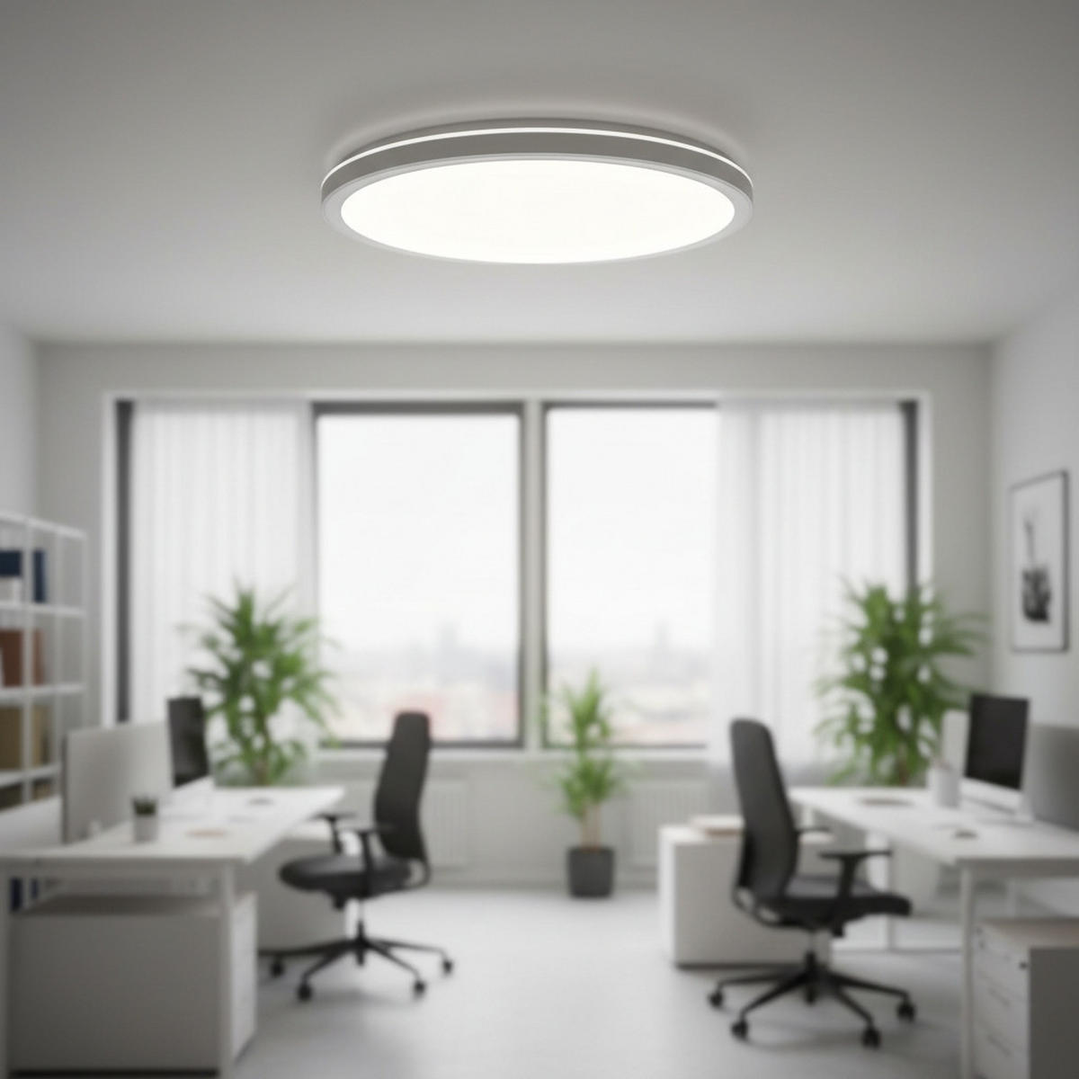 LED-DECKENLEUCHTE Tava A 29/3 cm   - Weiß, Basics, Kunststoff (29/3cm) - Briloner