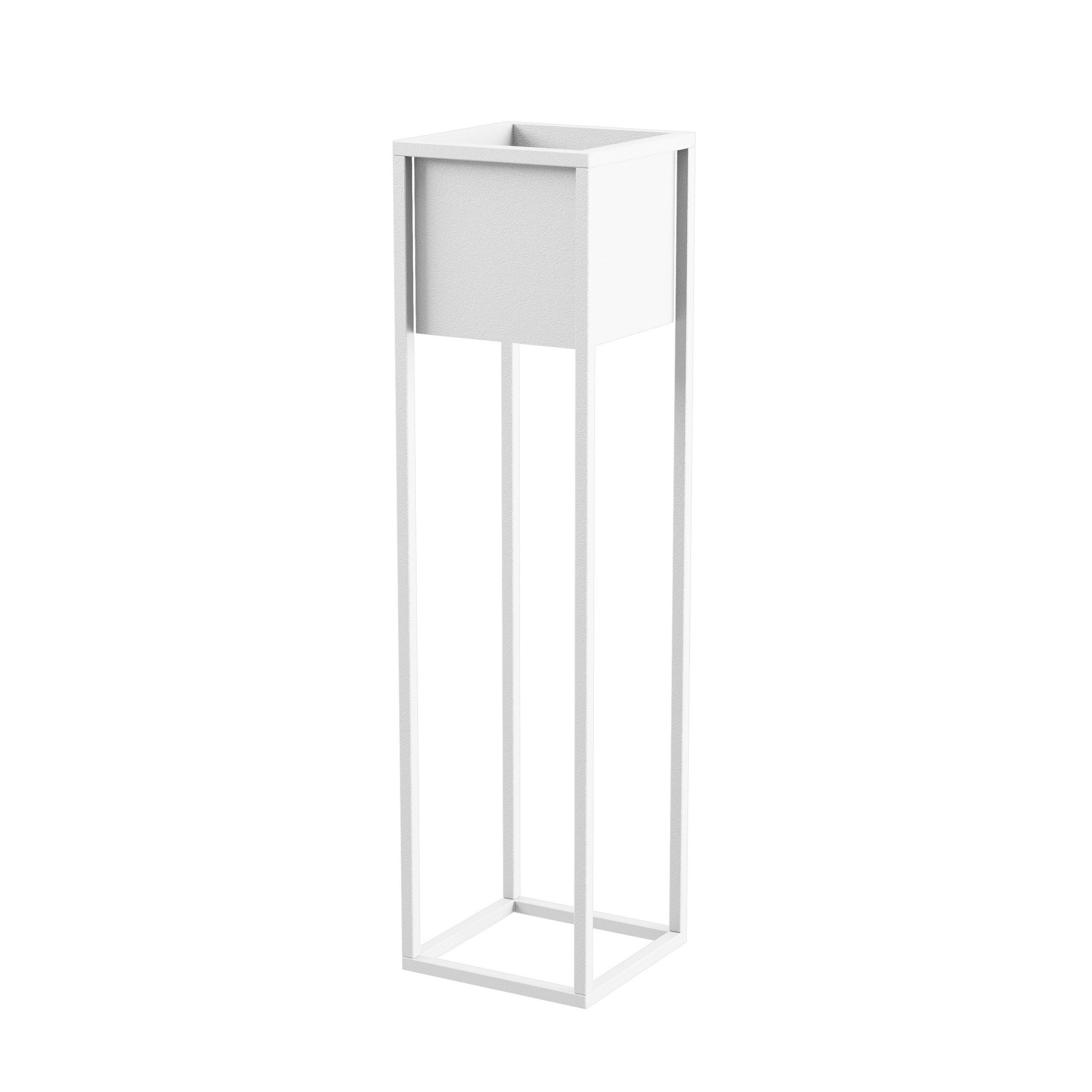 BLUMENSTÄNDER Metall  - Weiß, Basics, Metall (23/90/23cm)