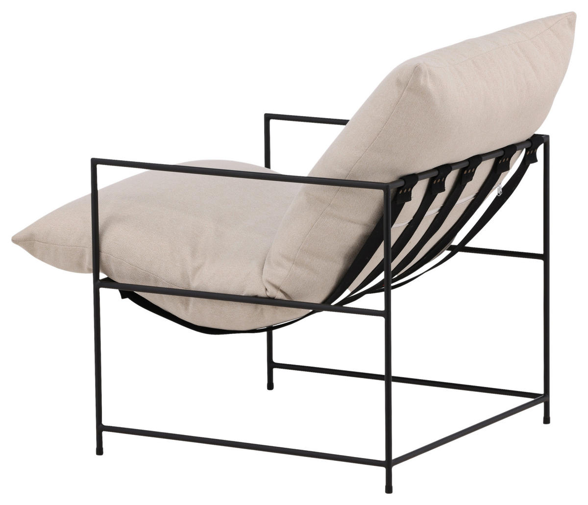 FÅTÖLJ i textil, metall vit  - vit, Design, metall/textil (68.5/97.5/90cm) - Livetastic