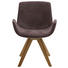 STUHL Webstoff Dunkelbraun, Eichefarben - Eichefarben/Dunkelbraun, Design, Holz/Textil (63/86/57cm) - Valdera