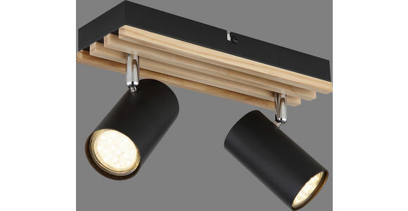 STRAHLER 26/8/12,5 cm   - Schwarz, Natur, Holz/Metall (26/8/12,5cm) - Novel