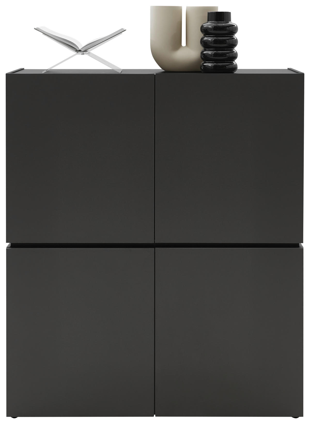 HIGHBOARD  in 115/135/40 cm  - Schwarz/Graphitfarben, Design, Holzwerkstoff/Kunststoff (115/135/40cm) - Voleo