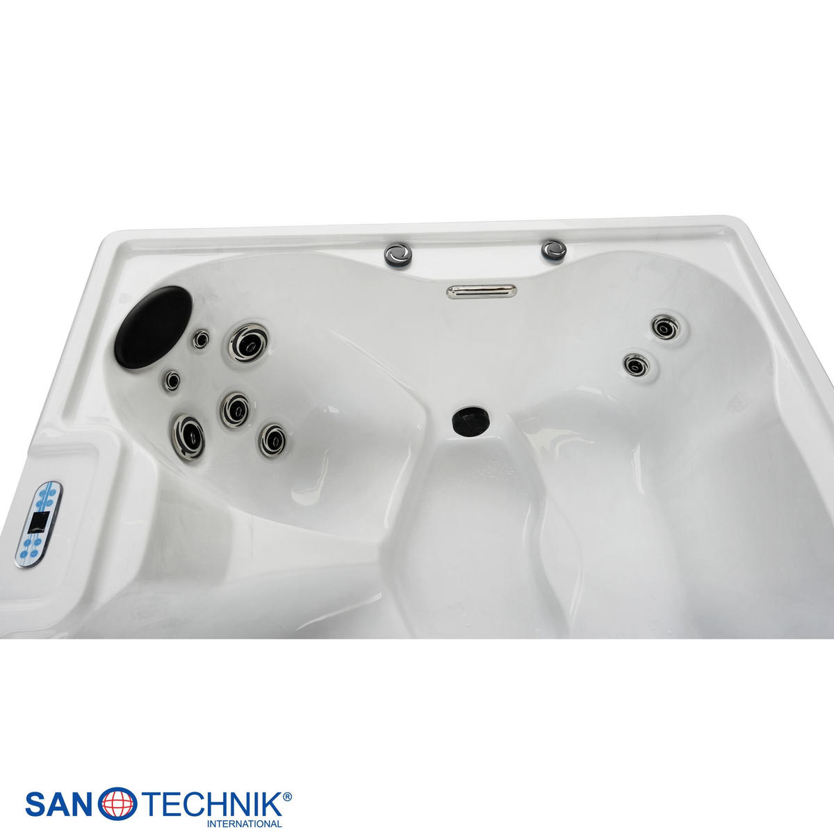WHIRLPOOL Parma 180/160/76 cm  - Grauweiß, KONVENTIONELL, Kunststoff (180/160/76cm) - Sanotechnik